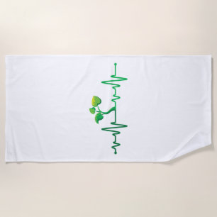 Serviette De Plage Plante Heartbeat - Botany Botanist Gardening Plant