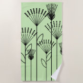 Serviette De Plage Plantes à bâtons (Devant)