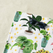 Serviette De Plage Plantes en pot fantaisistes sur une couverture (En situation)