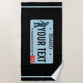 Serviette De Plage Plaque de licence Idaho Sasquatch (Devant)