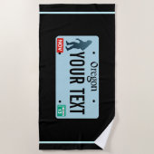 Serviette De Plage Plaque de licence Oregon Sasquatch (Devant)