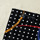 Serviette De Plage Plaque et points de peinture rétro (En situation)