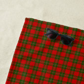Serviette De Plage Plaque vert rouge de tartan MacGregor (En situation)