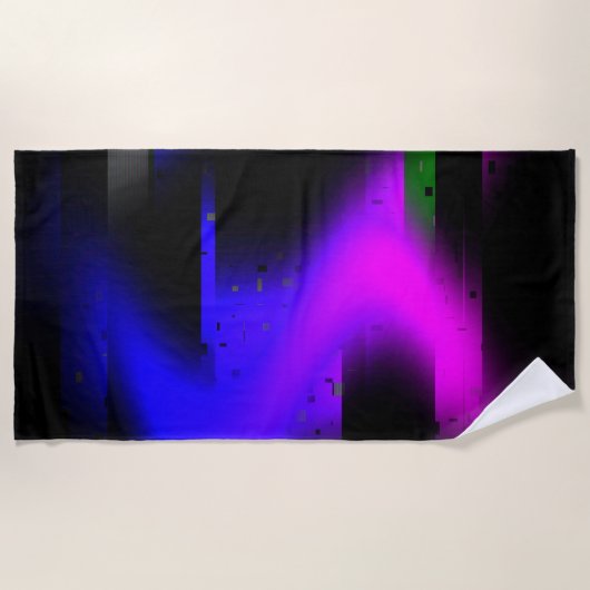 Serviette De Plage Plasma noir brillant (Devant)