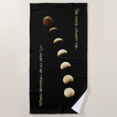 Serviette De Plage Pleine lune Inspirationnelle Phase Lune Astronomie (Devant)