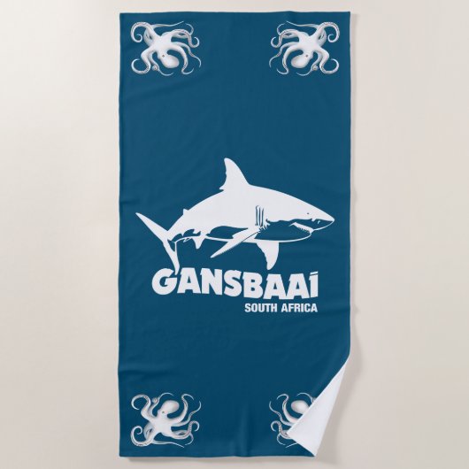 Serviette De Plage Plongée avec des requins blancs - Gansbaai (Devant)