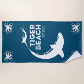 Serviette De Plage Plongée de requins à Tiger Beach (Devant)