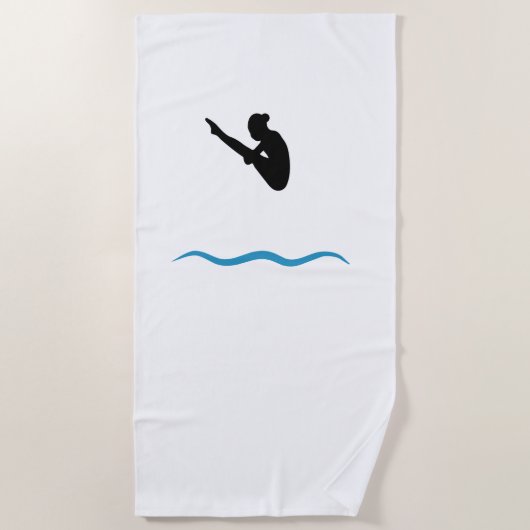 Serviette De Plage Plongée en Springboard (Devant)