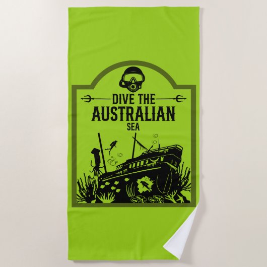 Serviette De Plage Plongée par naufrage Australie (Devant)