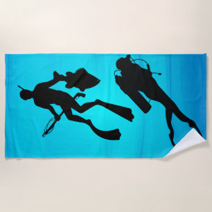 Serviette De Plage plongeur et tuba