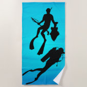 Serviette De Plage plongeur et tuba (Devant)