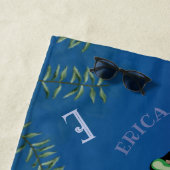 Serviette De Plage Plongeur SCUBA personnalisé (En situation)