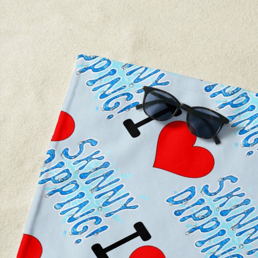 Serviette De Plage Plongeurs maigres, J'Aime Plonger maigre (En situation)