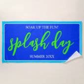 Serviette De Plage Plongez dans l'amusement | Jour d'été | Ultramarin (Devant)