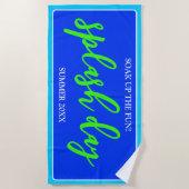 Serviette De Plage Plongez dans l'amusement | Jour d'été | Ultramarin (Devant)