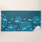 Serviette De Plage Pluie bleue (Devant)