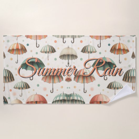 Serviette De Plage Pluie d'été (Devant)