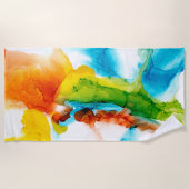 Serviette De Plage Plume primaire - Aquarelles (Devant)