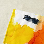 Serviette De Plage Plume primaire - Aquarelles (En situation)