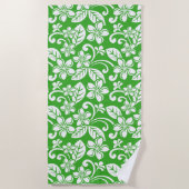 SERVIETTE DE PLAGE PLUMÉRIE DE L'ÎLE (VERT DE CITRUS) (Devant)