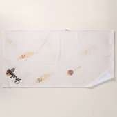 Serviette De Plage Plumes Collection Boho populaire de luxe (Devant)