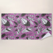 Serviette De Plage Plumes motif (Devant)