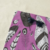 Serviette De Plage Plumes motif (En situation)