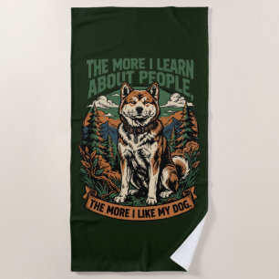 Serviette De Plage Plus j'aime mon chien