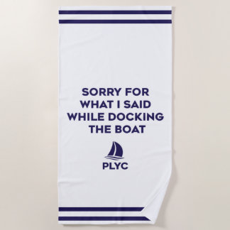 Serviette De Plage PLYC Boat Docking Towel