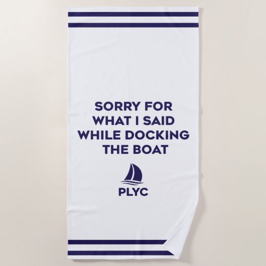 Serviette De Plage PLYC Boat Docking Towel (Devant)