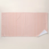 Serviette De Plage Poche et bandes blanches (Devant)