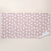 Serviette De Plage Point rose pâle (Devant)