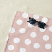 Serviette De Plage Point rose pâle (En situation)