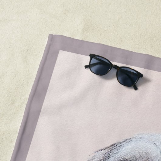 Serviette De Plage Pointing à poils durs Peinture Griffon - Art Chien (En situation)