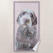 Serviette De Plage Pointing à poils durs Peinture Griffon - Art Chien (Devant)