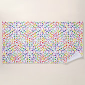 Serviette De Plage Points arc-en-ciel (Devant)