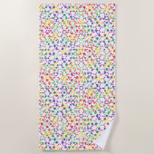 Serviette De Plage Points arc-en-ciel (Devant)