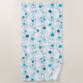 Serviette De Plage Points Blue Aqua Circles (Devant)