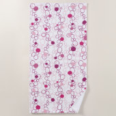 Serviette De Plage Points Cercles roses (Devant)
