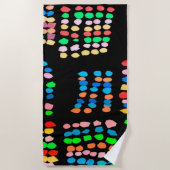 Serviette De Plage Points colorés (Devant)