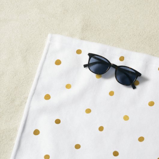 Serviette De Plage Points d'or Unicorn (En situation)
