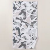 Serviette De Plage Points gris clair motif Abstrait tacheté (Devant)