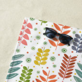 Serviette De Plage Points triés feuille Nom personnalisé Motif tendan (En situation)