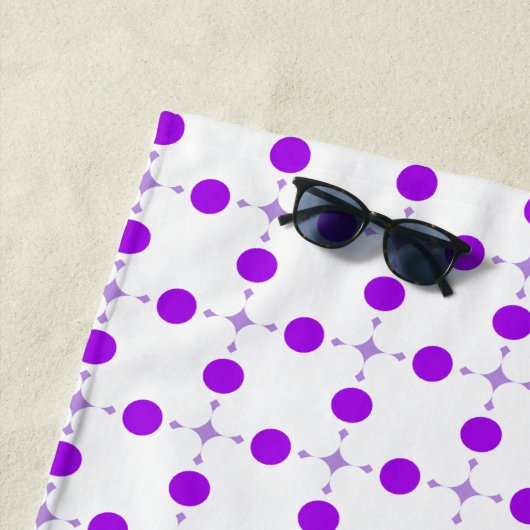 Serviette De Plage Points violets, Motif à pois, Points, Pointillé (En situation)