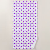 Serviette De Plage Points violets, Motif à pois, Points, Pointillé (Devant)