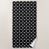 Serviette De Plage Pois blancs, Motif à points Polka, points, pointil (Devant)