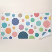 Serviette De Plage Pois coloré (Devant)