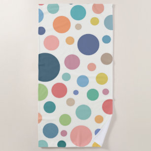 Serviette De Plage Pois coloré