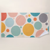 Serviette De Plage Pois coloré (Devant)