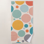 Serviette De Plage Pois coloré (Devant)